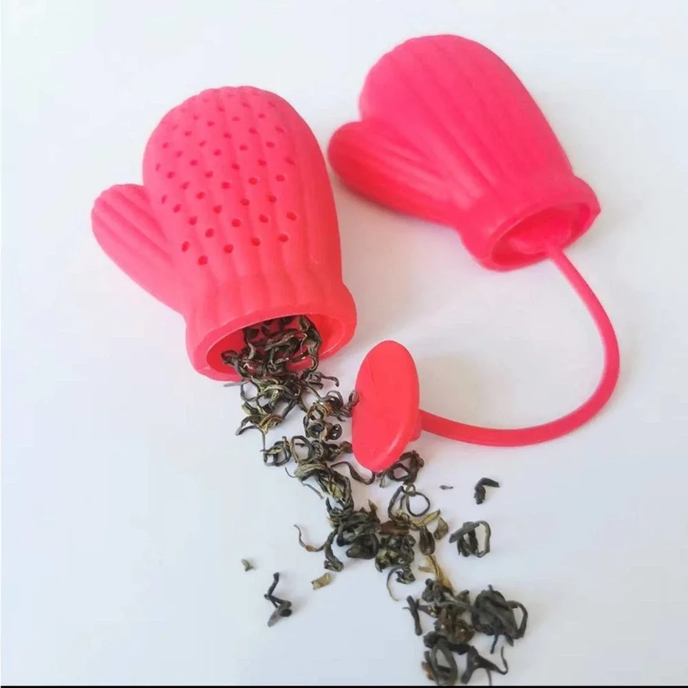 Creative Glove Shaped Mini Tea Strainer Silicone Tea Drain